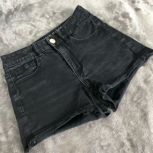 American Eagle High Waisted Black Shorts Size 2